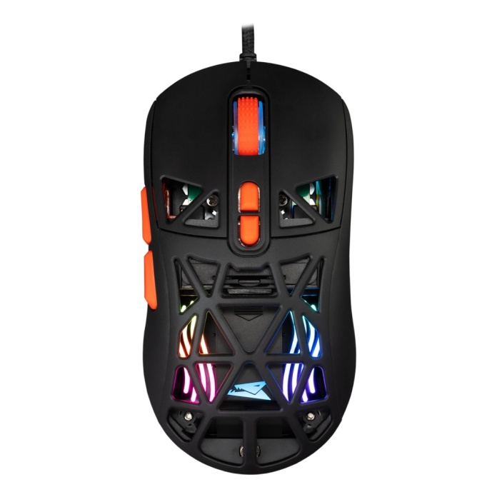 biała mysz gamingowa Baracuda Seal 12800 DPI RGB